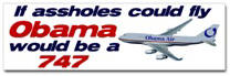 Obama: 747 Sticker (Bumper)