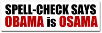 Spell Check Obama Sticker (Bumper)