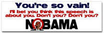 Obama's So Vain Sticker (Bumper)